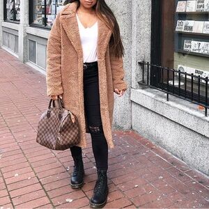 Missguided Brown Teddy Jacket